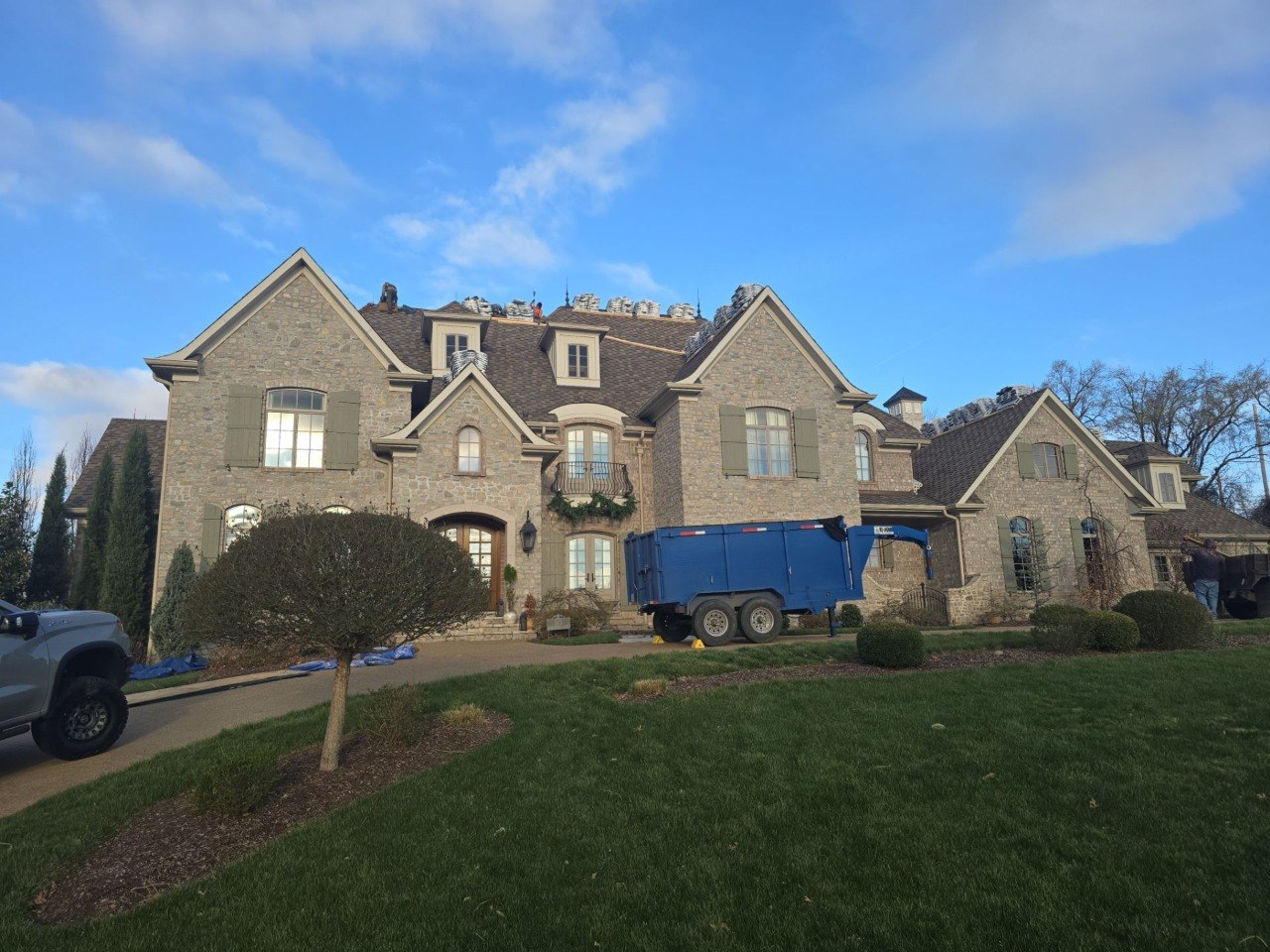 Completed roof on luxury estate — Wildwood, MO